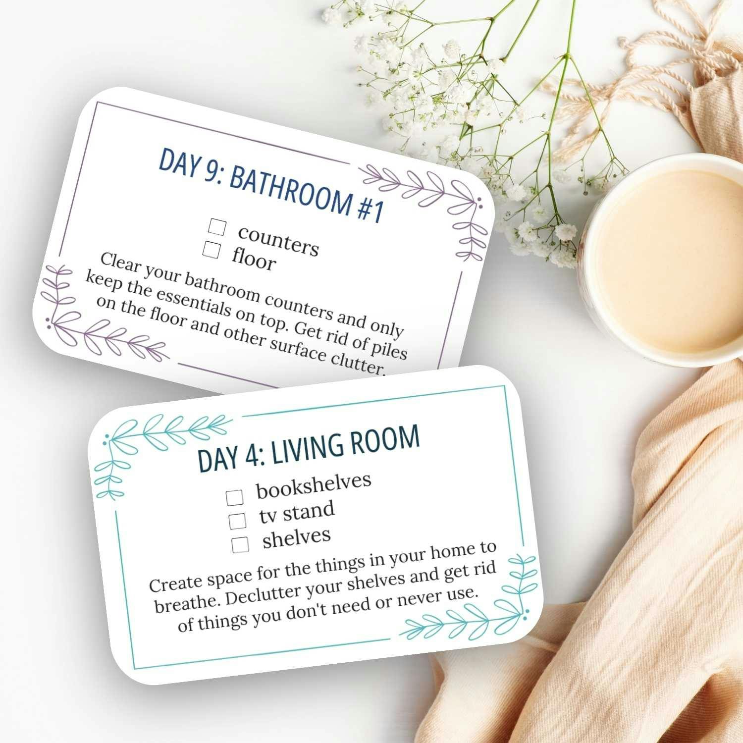 Decluttering Challenge Card mockup