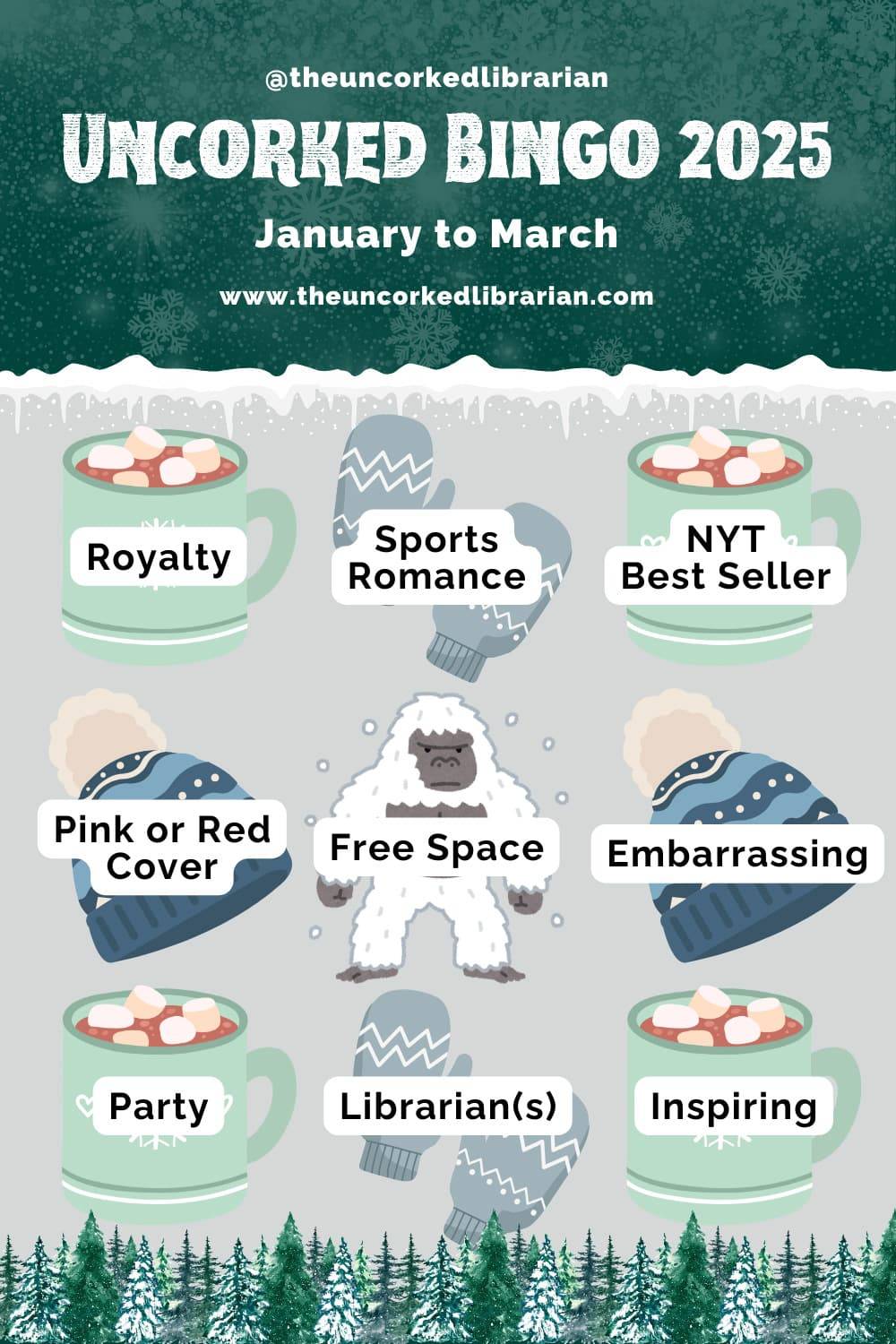 January to March Bingo card