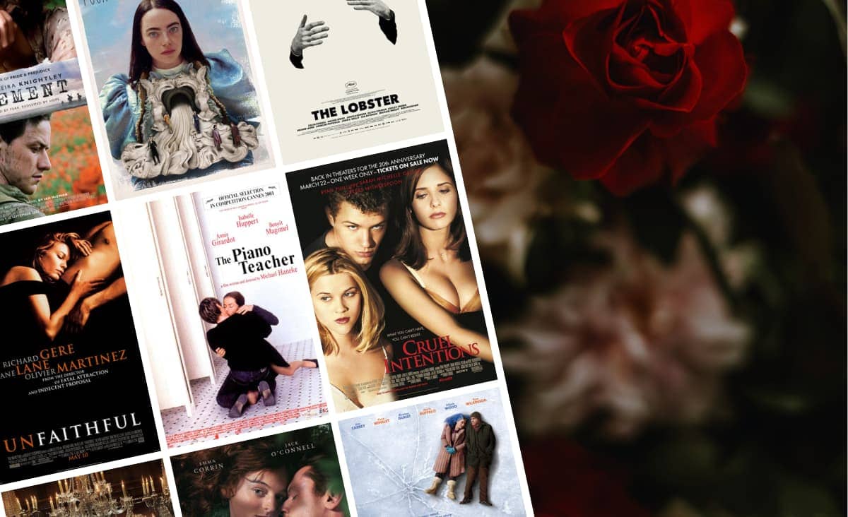 dark romance movie posters with rose image