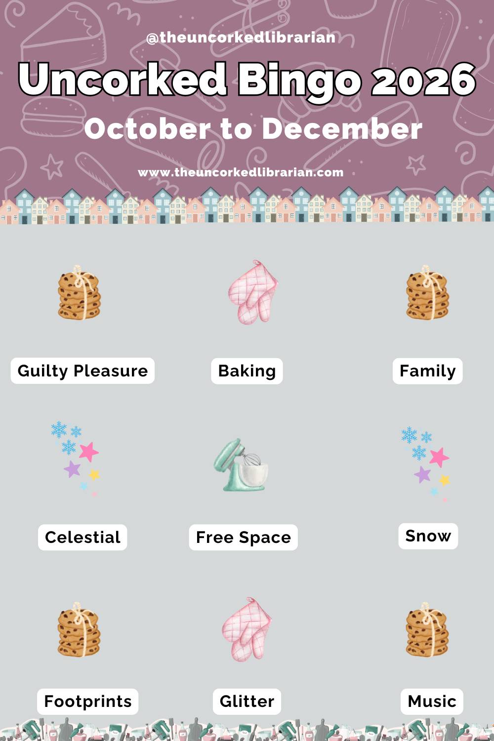 October to December 2026 Bingo card