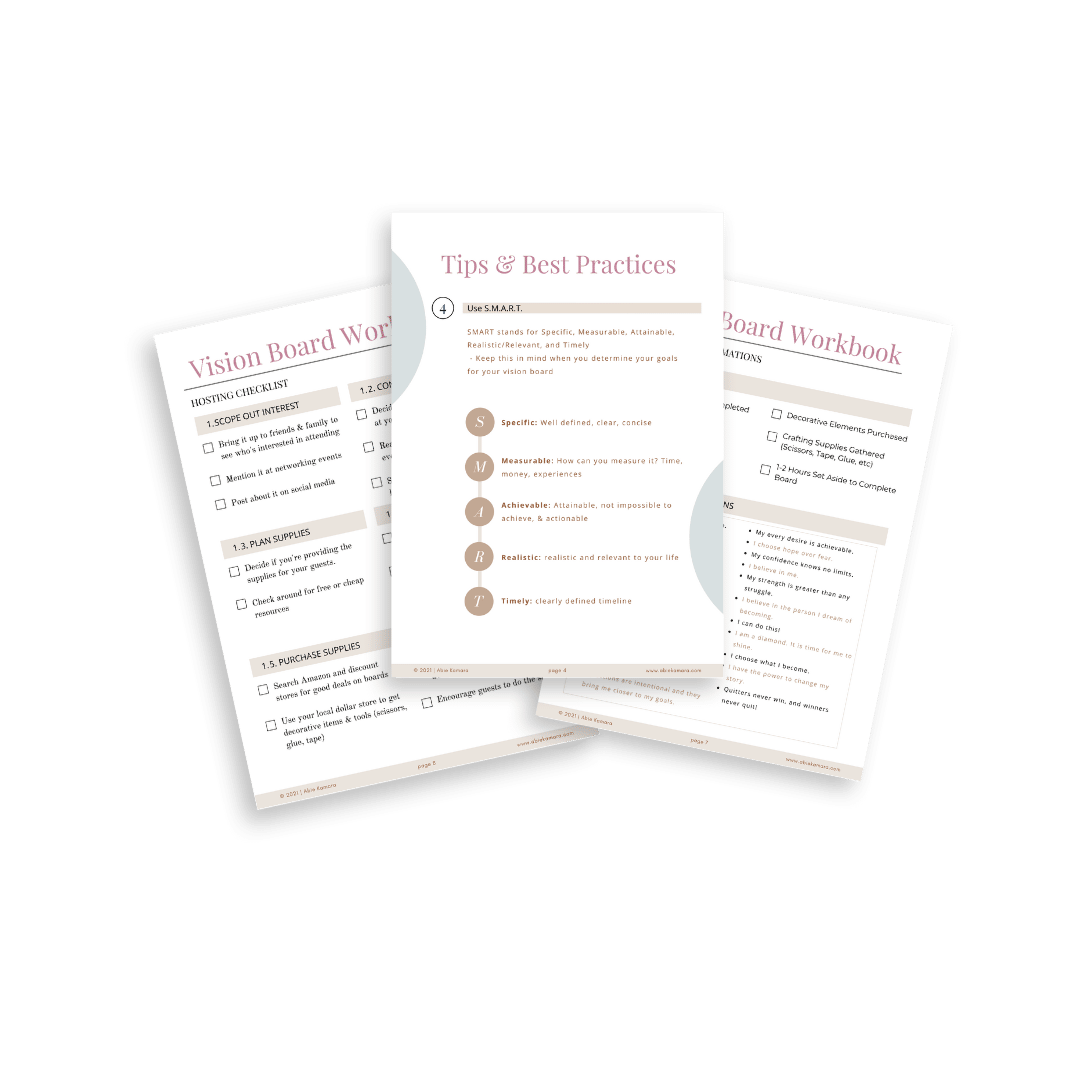 Free Vision Board Workbook