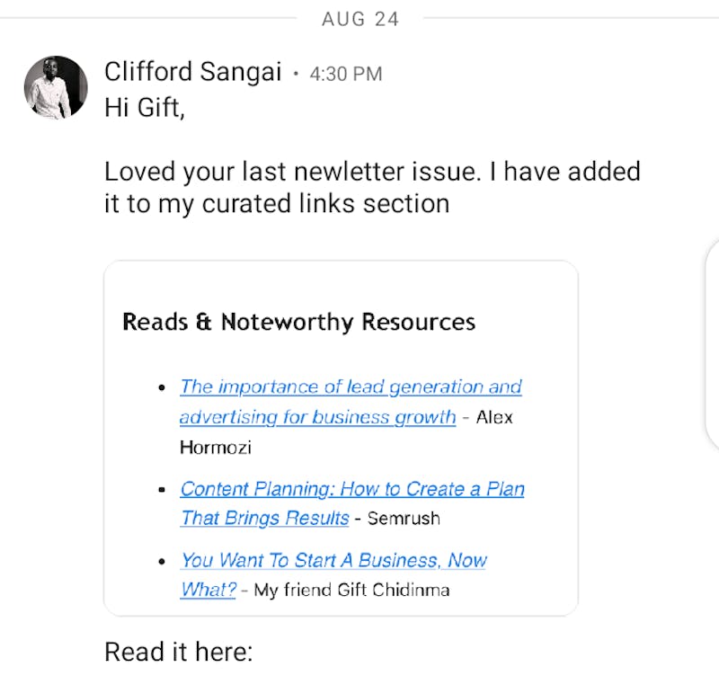 Clifford shares his review on LinkedIn