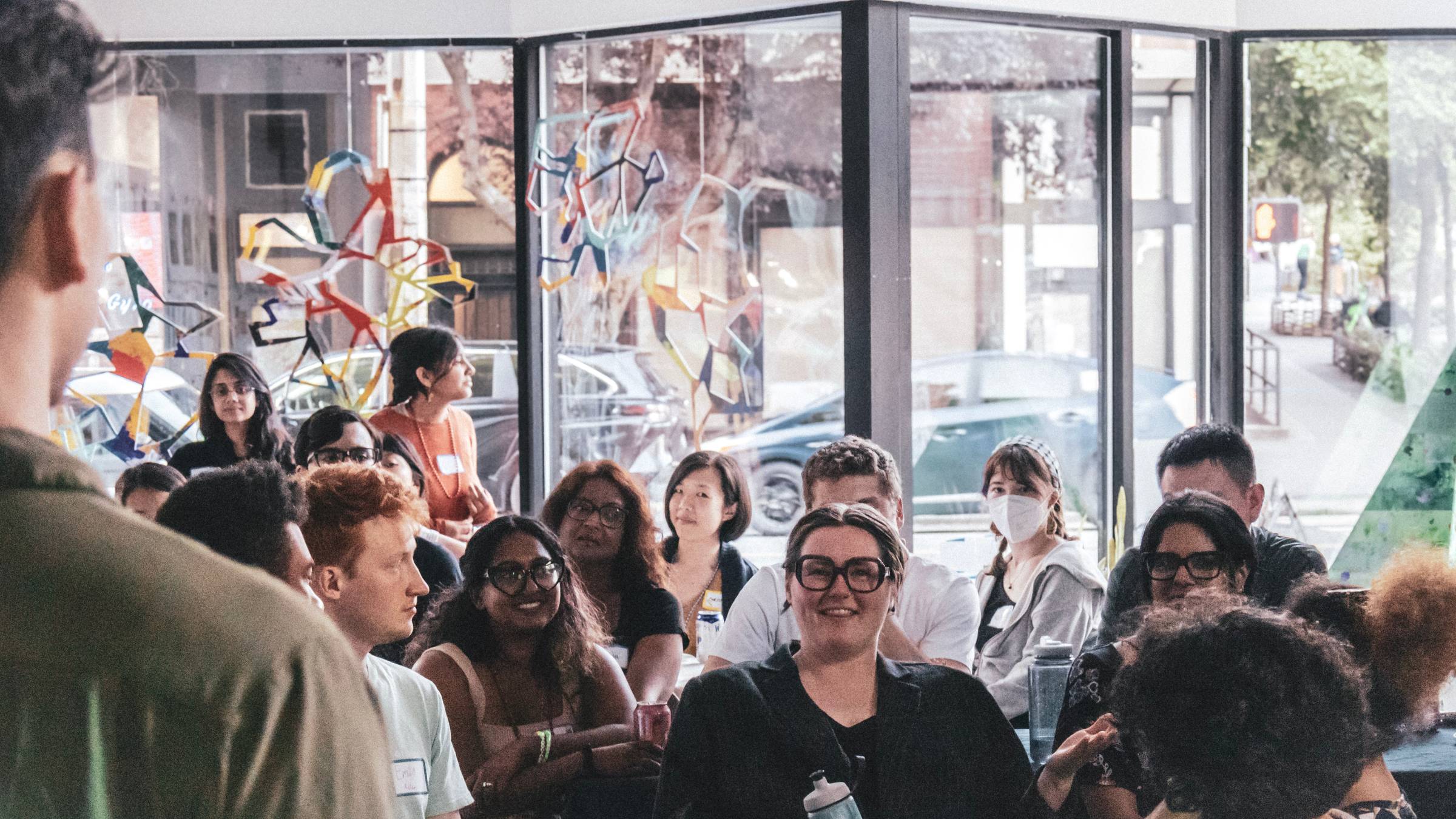 a group of people at soapbox seattle