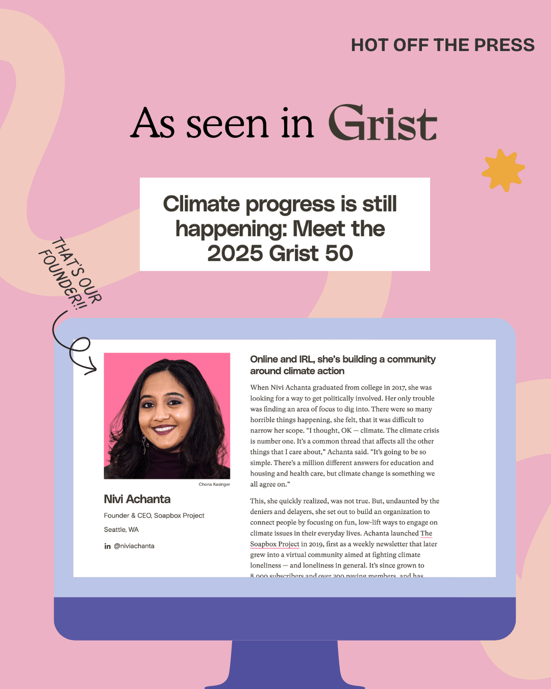 screenshot of Nivi from Grist 50 list 2025