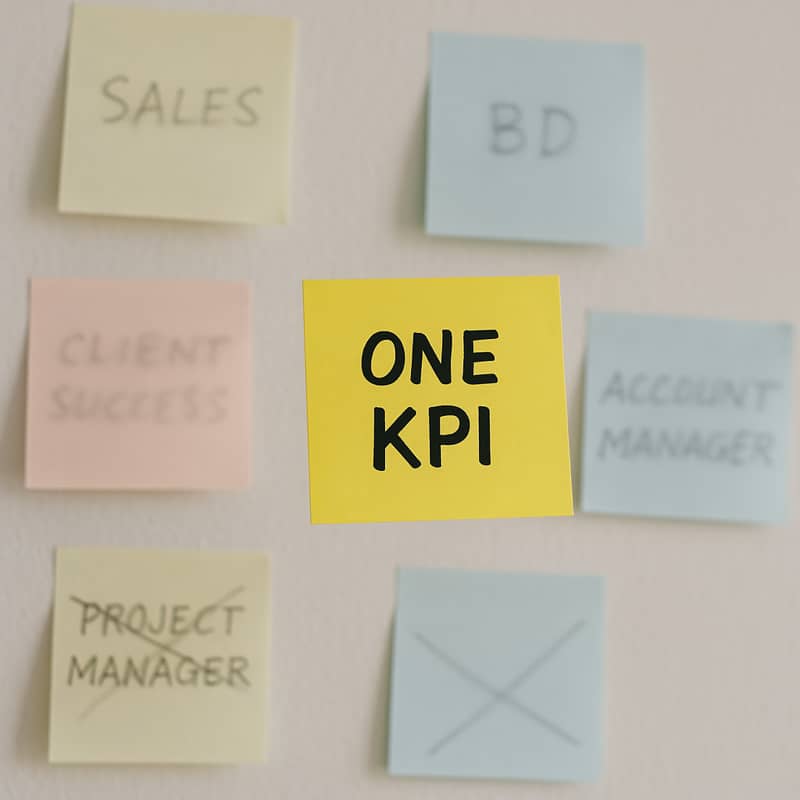 One role, one result, one KPI.  Everything else is noise