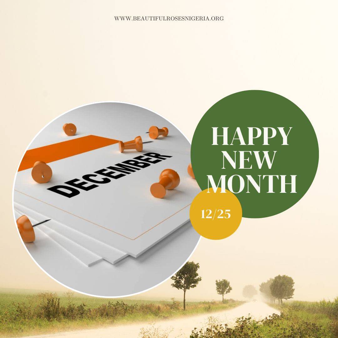 happy new month. welcome to december