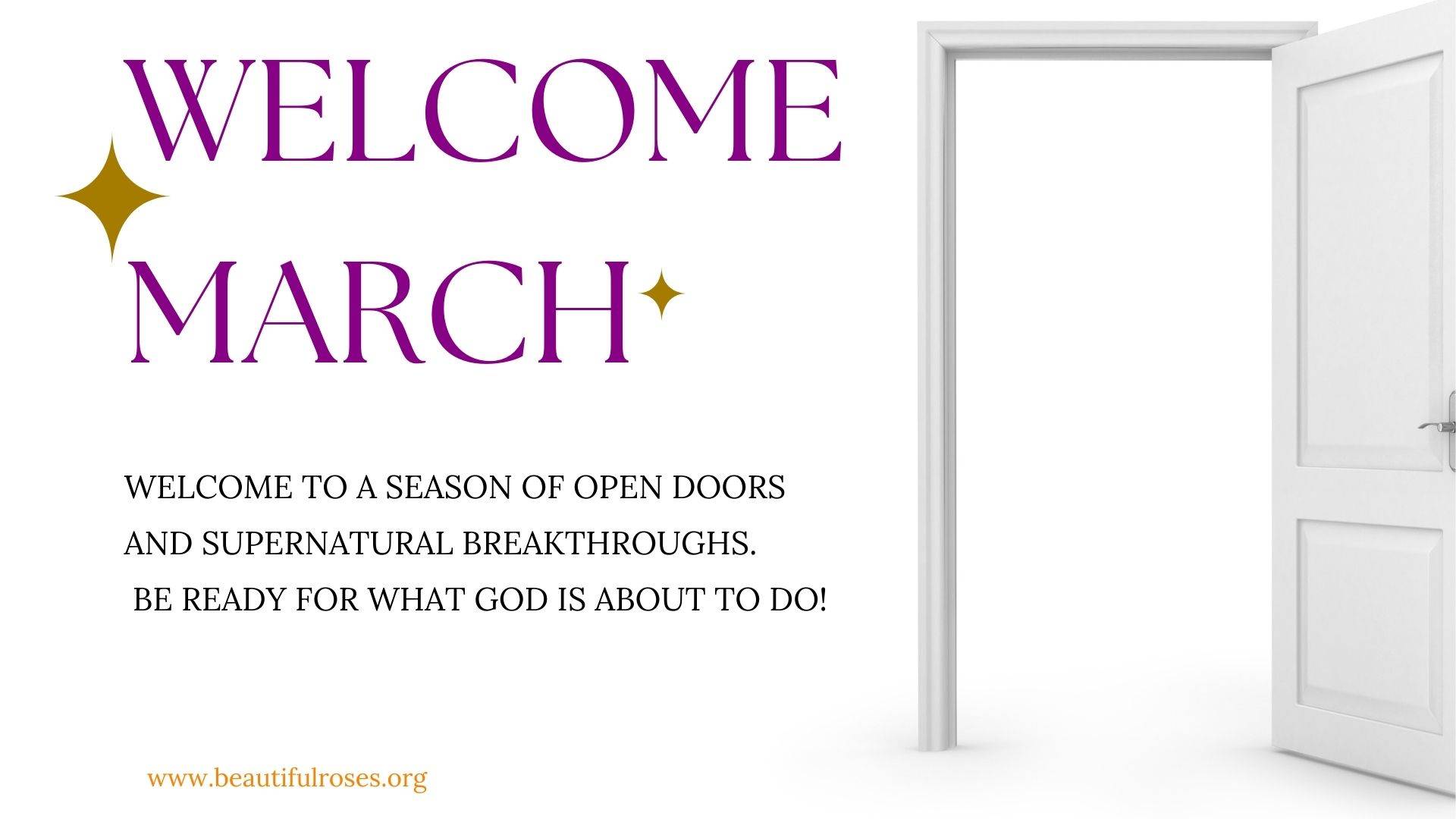 Welcome to March – A Month of Open Doors