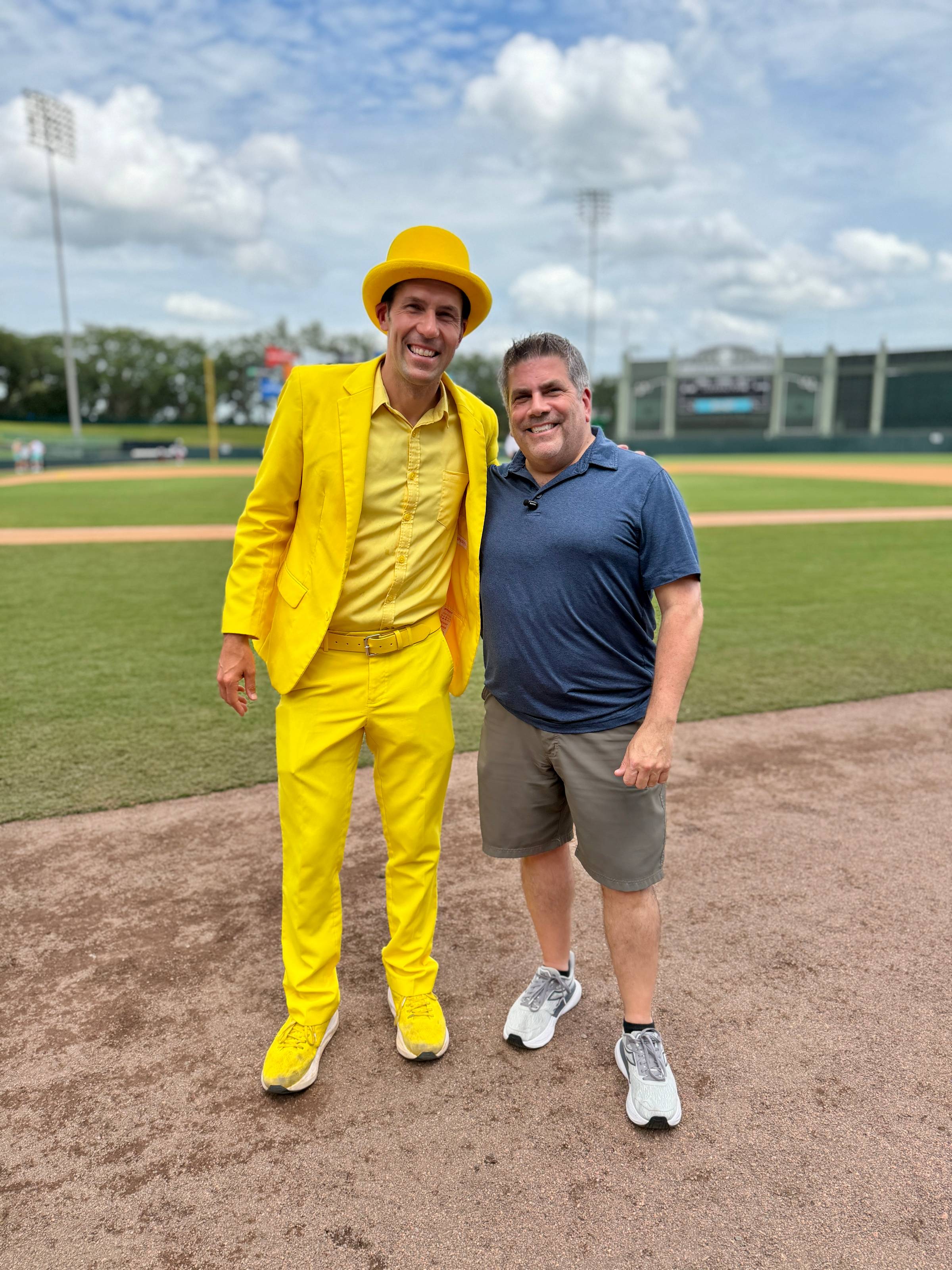 Lou Mongello and Jesse Cole, founder of Banana Ball at Walt Disney World