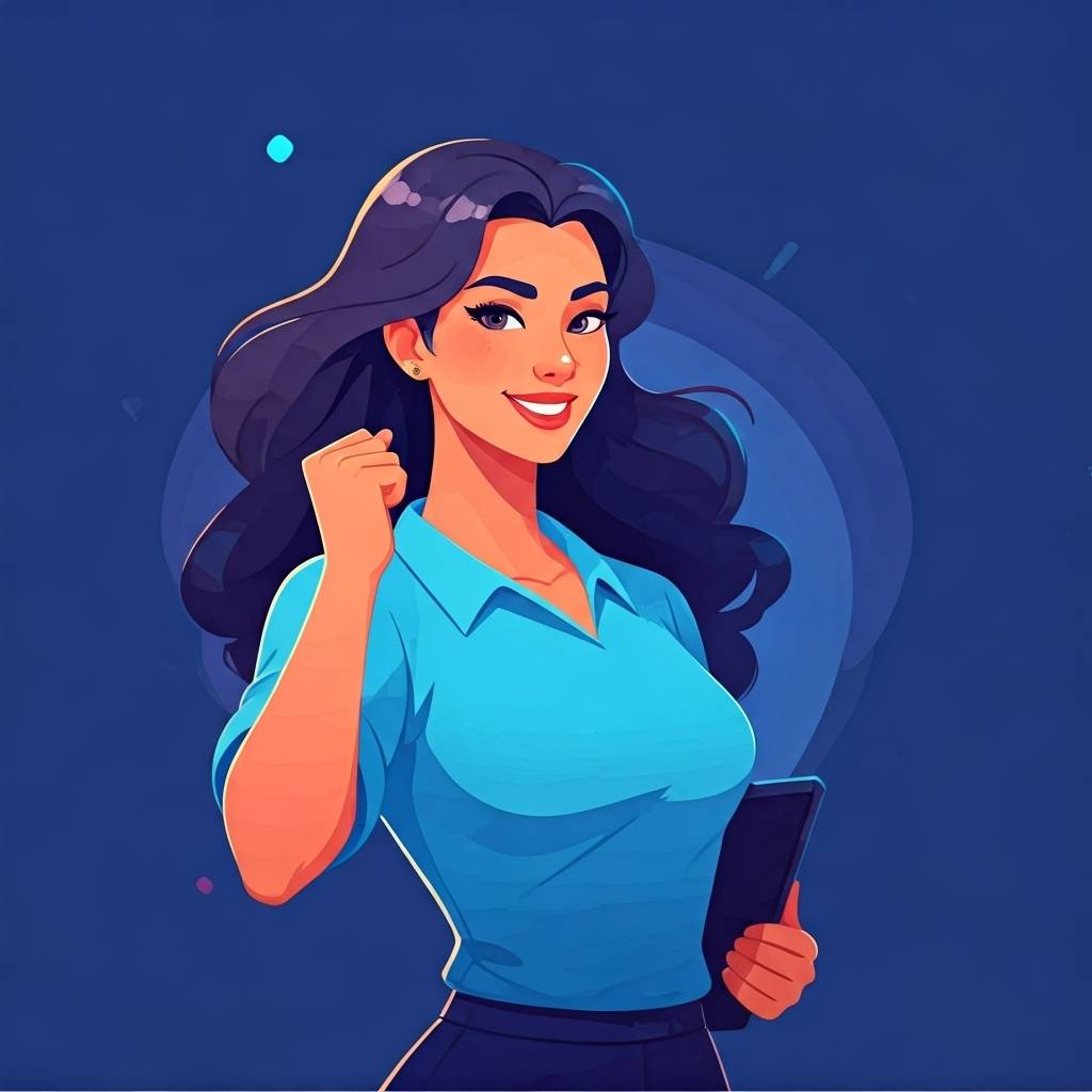 The SEO Sidekick graphic showing a woman feeling empowered with her new seo skills