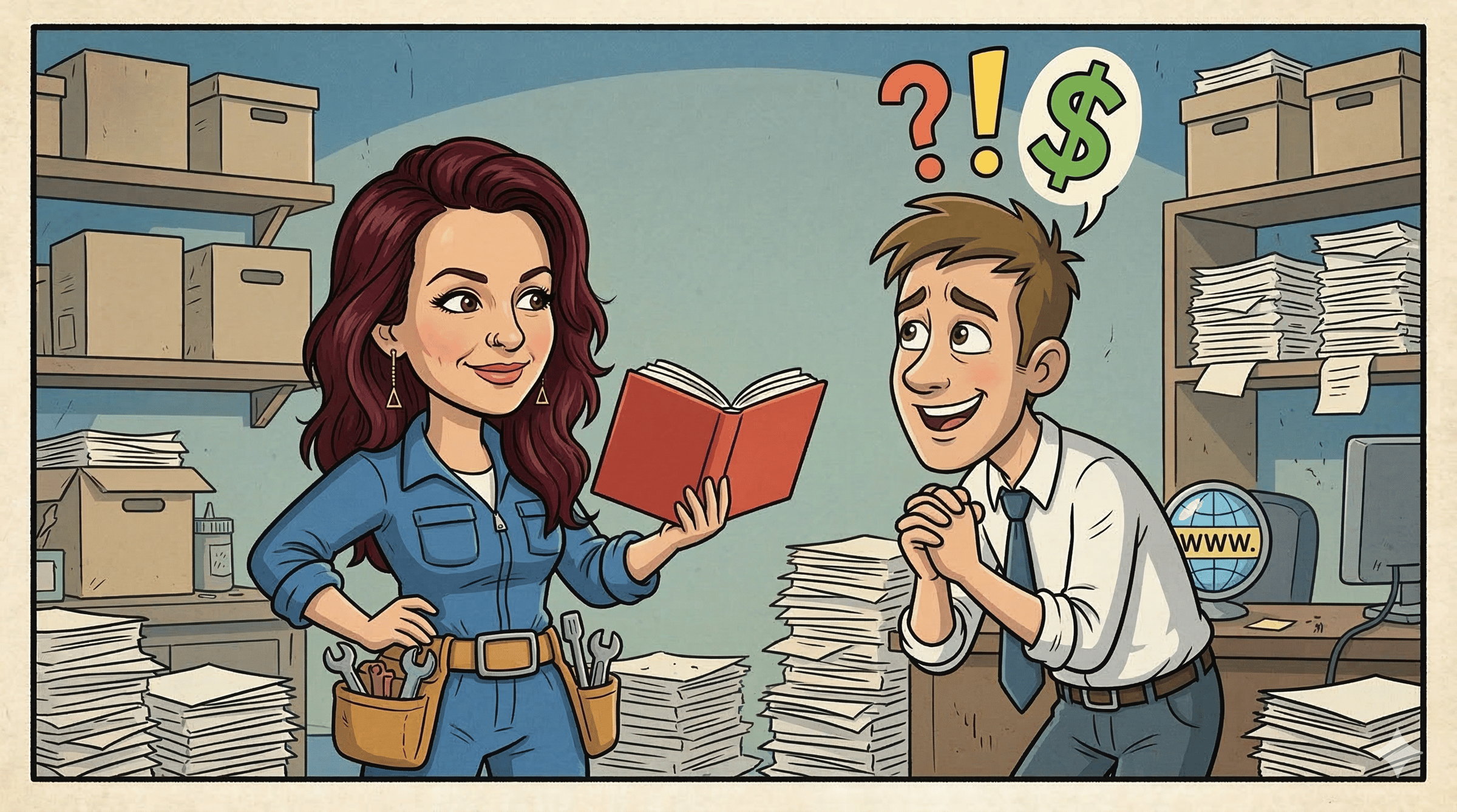 A happy business owner met Amber who is helping him better strategize his SEO and PPC