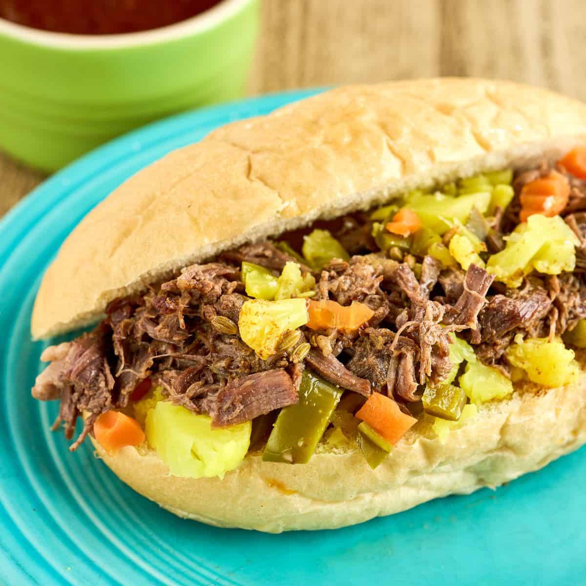 An Italian Beef Sandwich