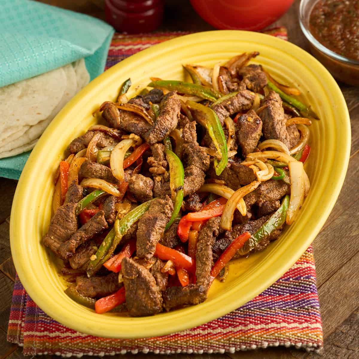 A platter of fajitas