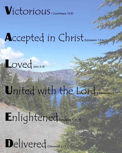 VALUED on Crater Lake background