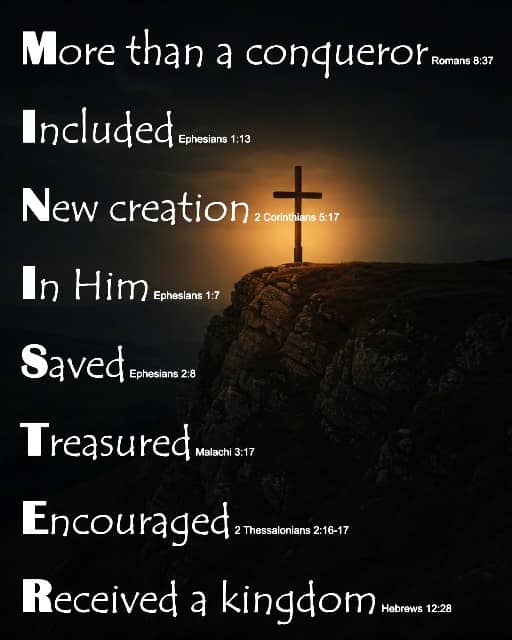 MINISTER on Cross On A Hill background