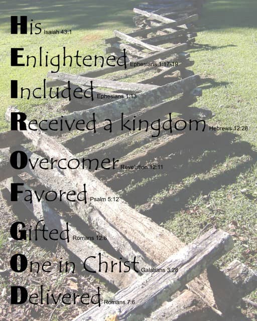 HEIR OF GOD on ZigZag Fence background