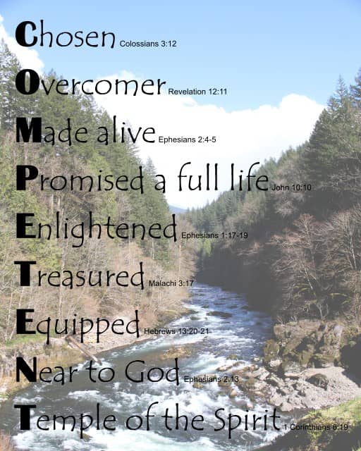 COMPETENT on North Santiam background