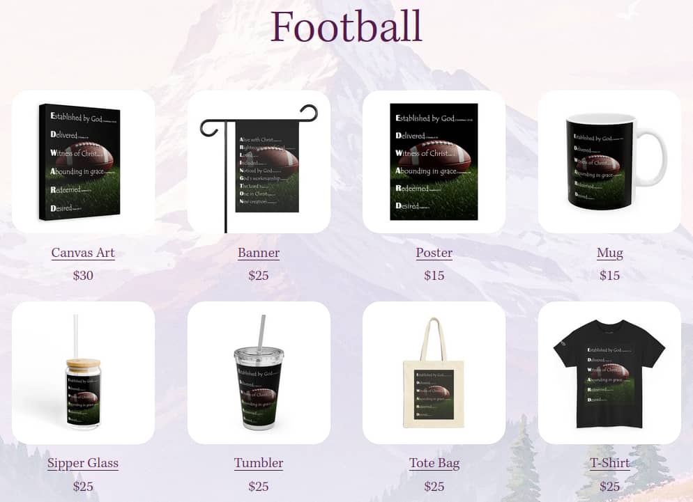 Football personalized name art products
