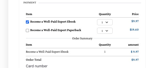 screenshot showing that you can buy the ebook bundle or the paperback bundlee