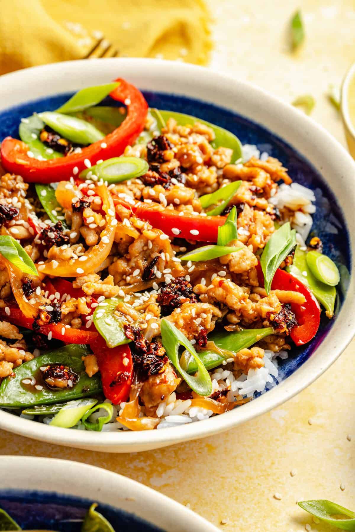 ground chicken stir fry