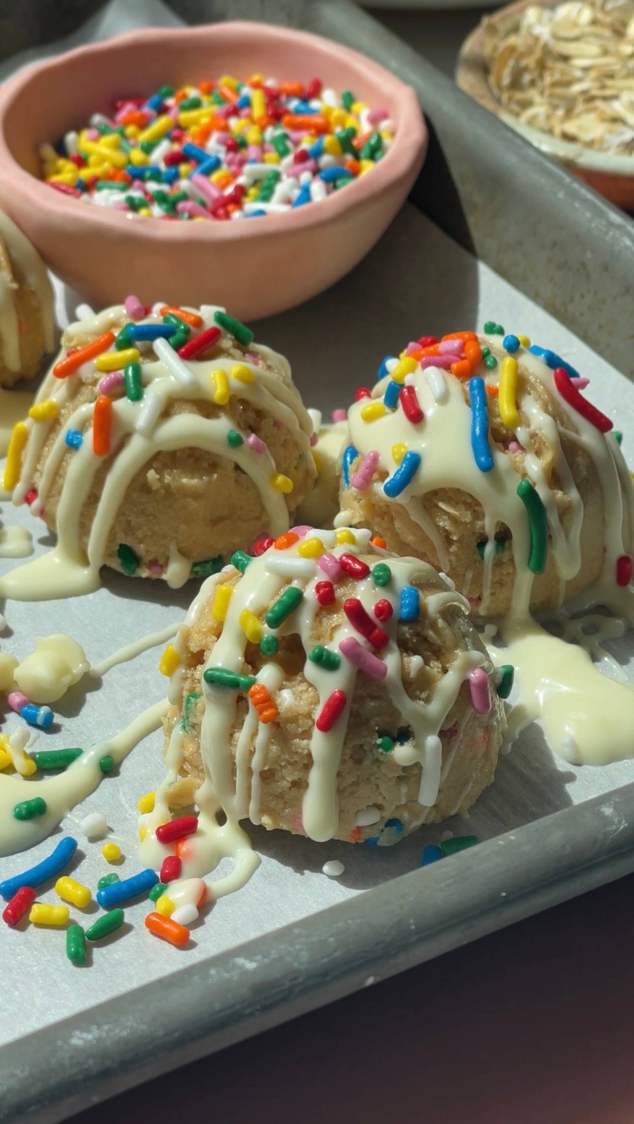 cake batter protein balls