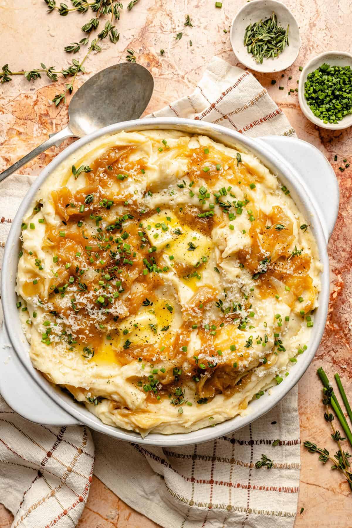 caramelized onion mashed potatoes