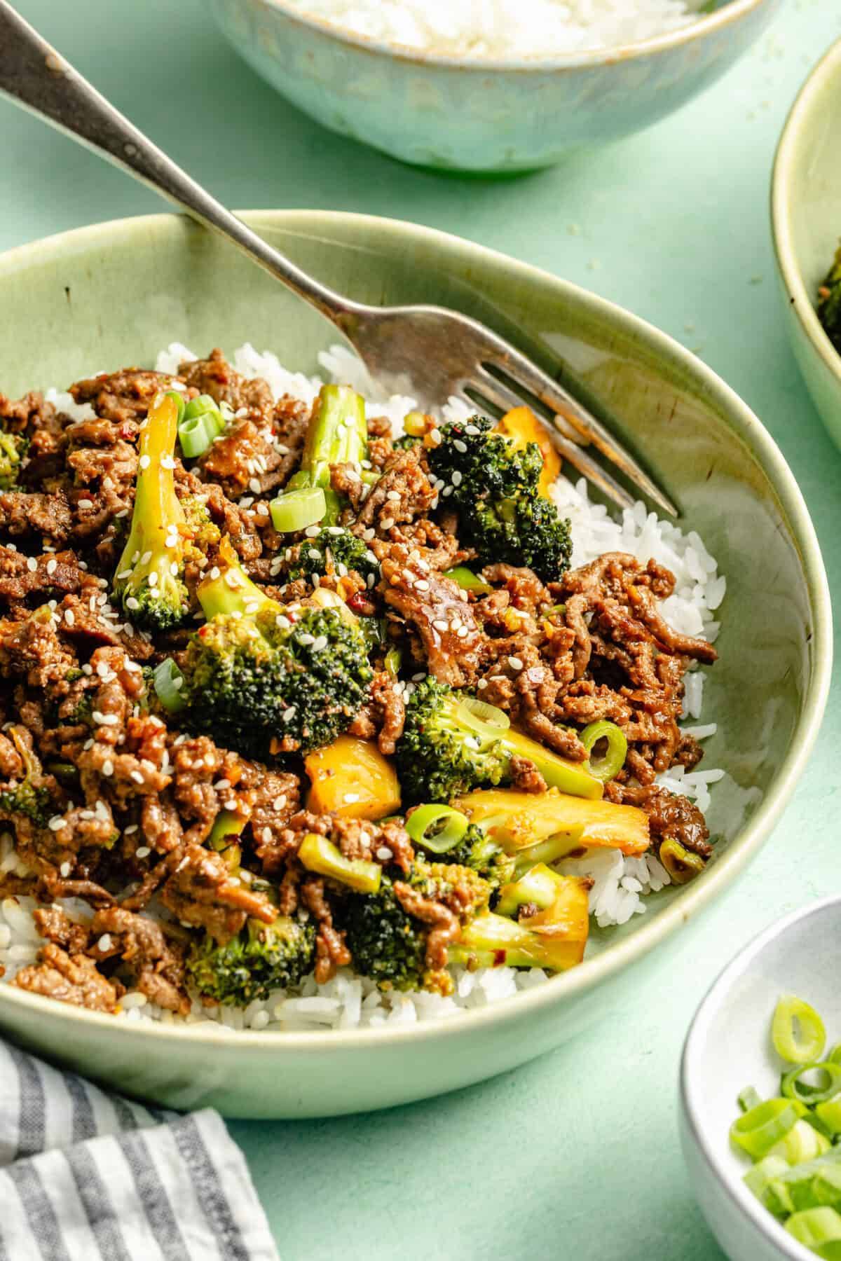 ground beef and broccoli 