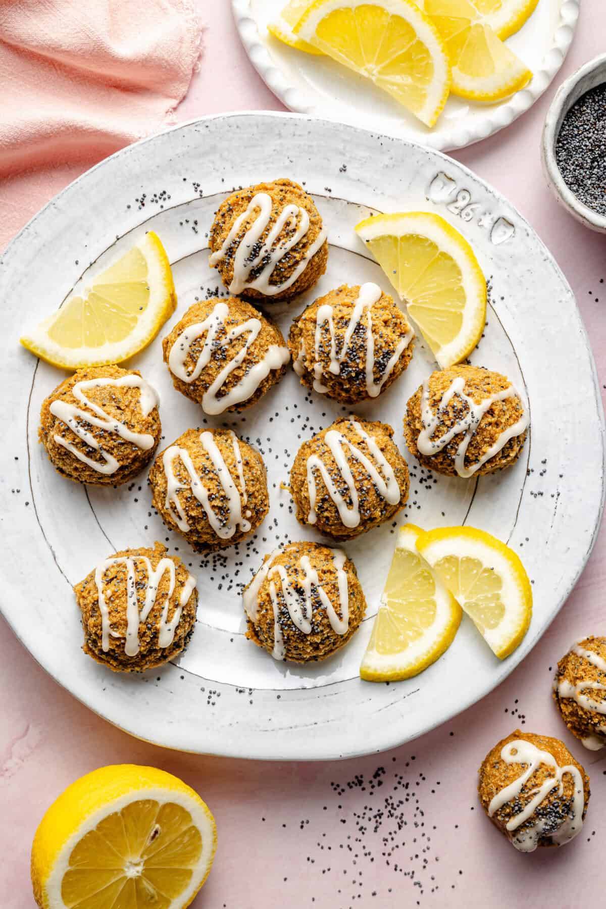 lemon poppy seed protein balls