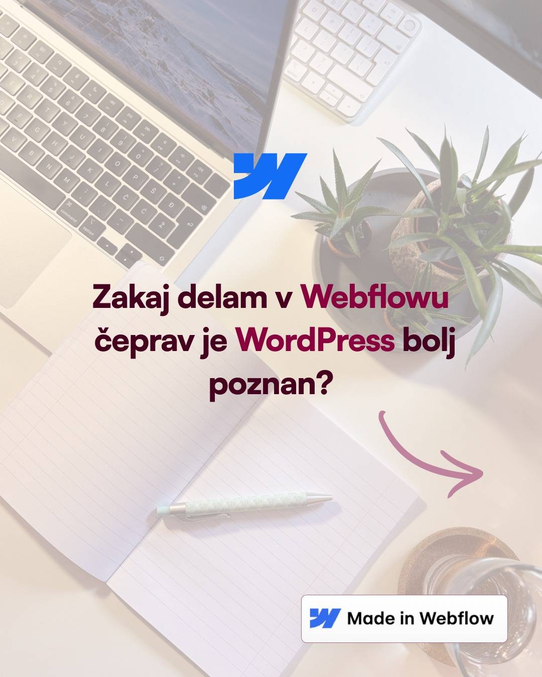 Velikokrat me vprašajo:
“Zakaj pa Webflow in ne WordPress?”

In moj odgovor ni tehničen.
Je zelo preprost.
Ker moje stranke ne želijo upravljati vtičnikov.
Ne želijo skrbeti za varnost.
Ne želijo razmišljati o update-ih.

Želijo jasno, lepo, hitro spletno stran —
ki dela. In mir.

WordPress je odlična platforma.
Ampak ni vsaka platforma prava za vsak projekt.

Za večino žensk, s katerimi delam,
je pomembnejši občutek jasnosti in enostavnosti
kot tehnična fleksibilnost.

In platformo vedno izberem glede na projekt.
Ne zaradi trenda. 🌿
Če nisi prepričana, kaj je prava izbira zate —
začnemo s pogovorom.

#webdesignslovenija
#osebnabrand #vibecoding 
#femaleentrepreneur
#womeninbusiness
#brandingdesign
#slovenskapodjetnica
#webflowdesigner
#intentionalbusiness
#wellbeingbusiness
#osebnabrand