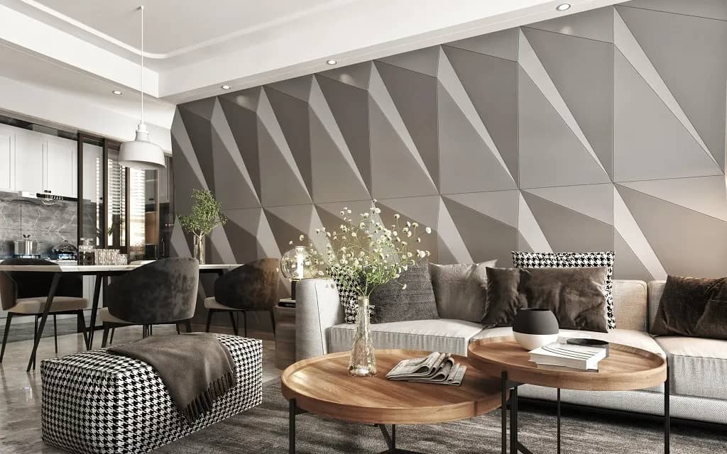 Mikodam Tora all grey acoustic panel in residential lounge living room