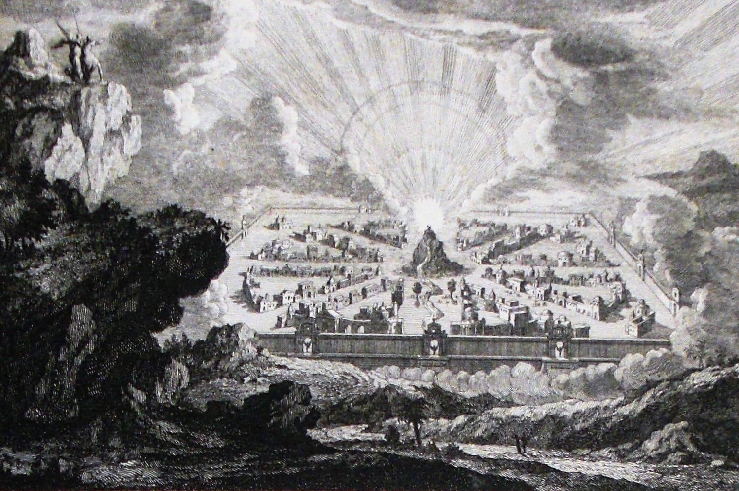 Lithograph of a new earth from Mortiers Bible