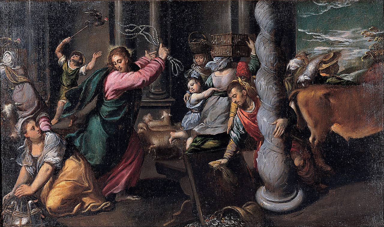Scarsellino (1550-1620) “Driving the Merchants from the Temple”