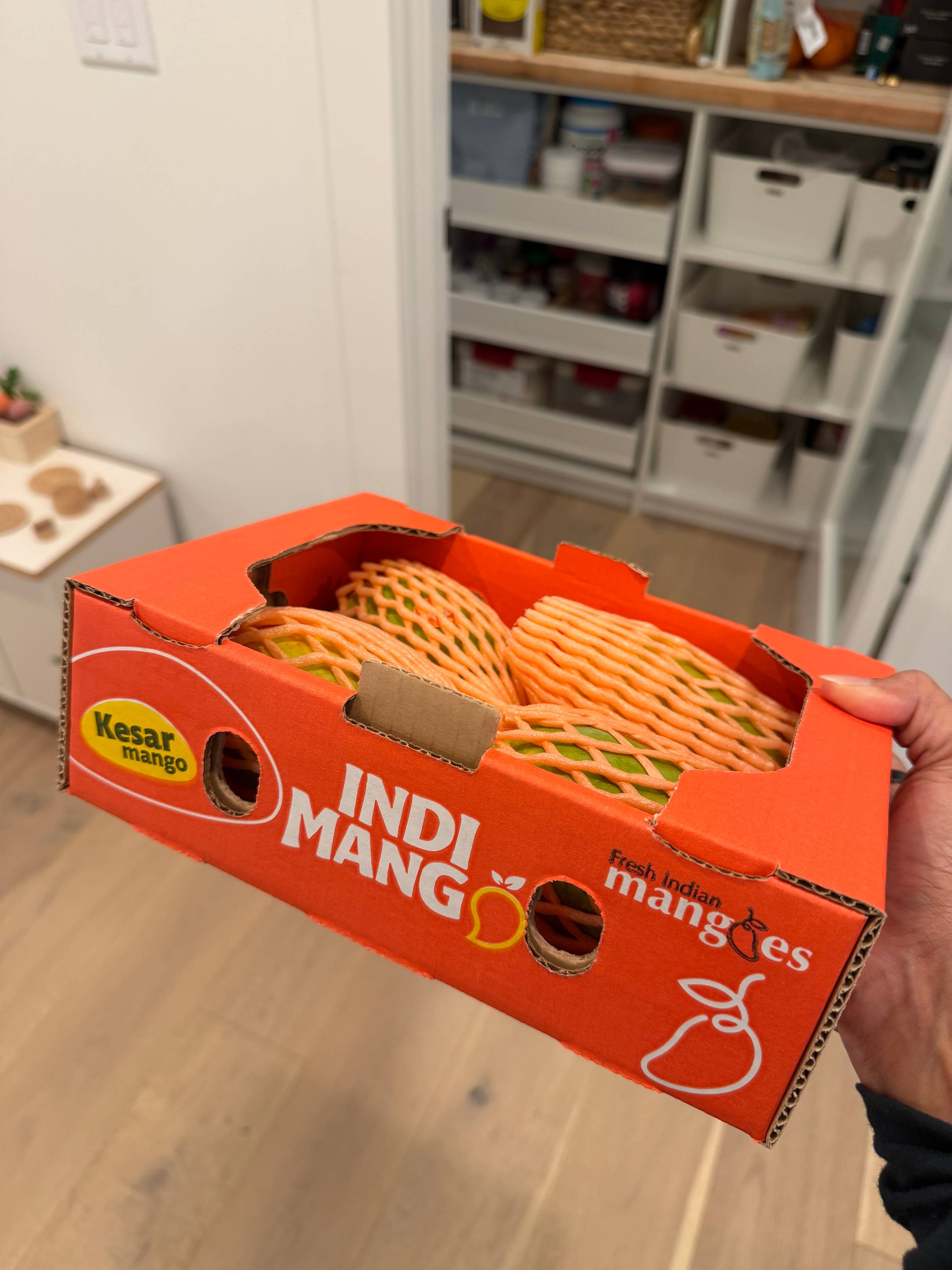 Box of Indian kesar mangoes