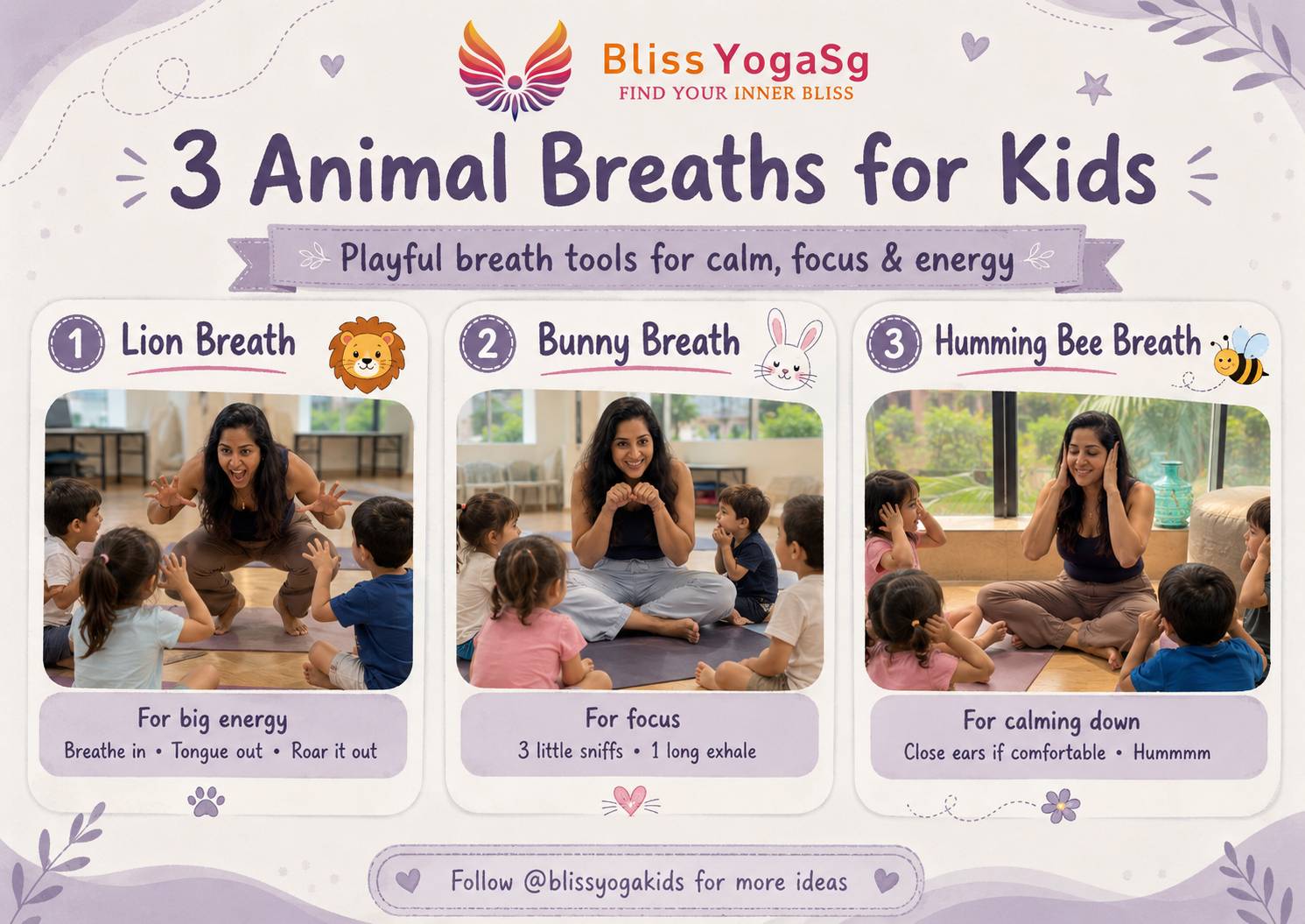 3 Animal Breaths for Kids