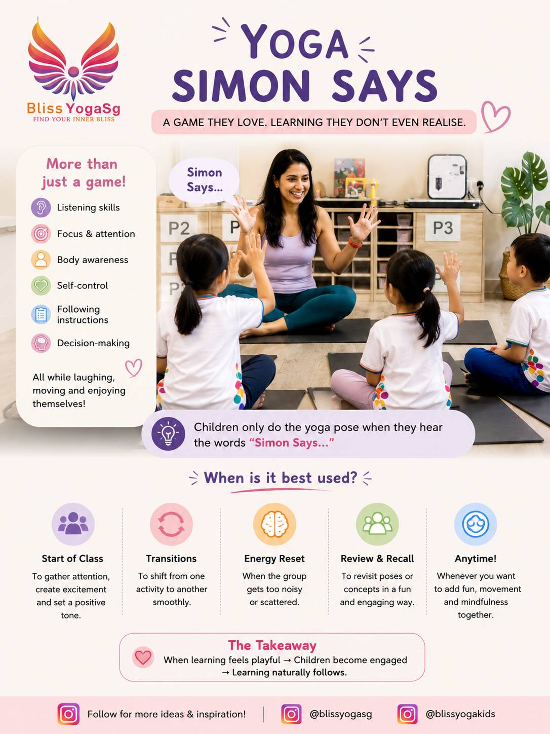 Yoga Simon says fun for kids