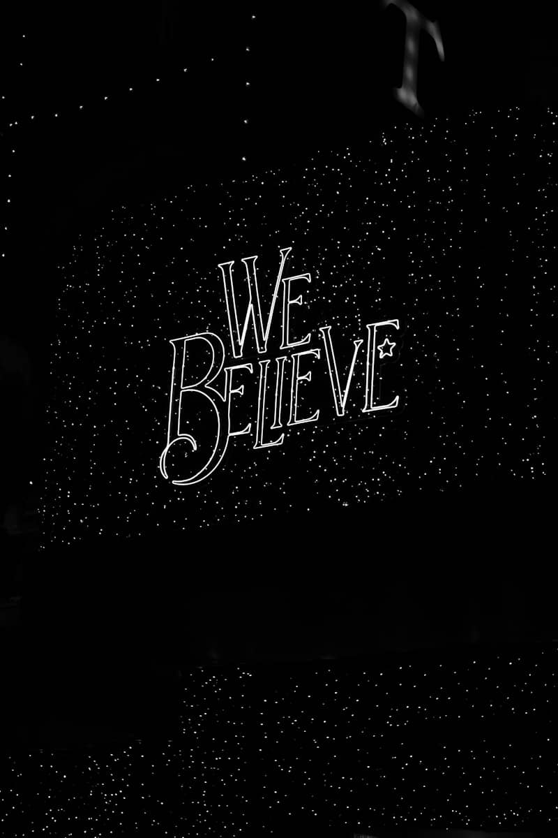 We believe text with bokeh lights