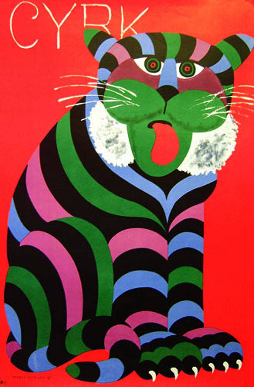 example CYRK (circus) poster from the Polish Poster School