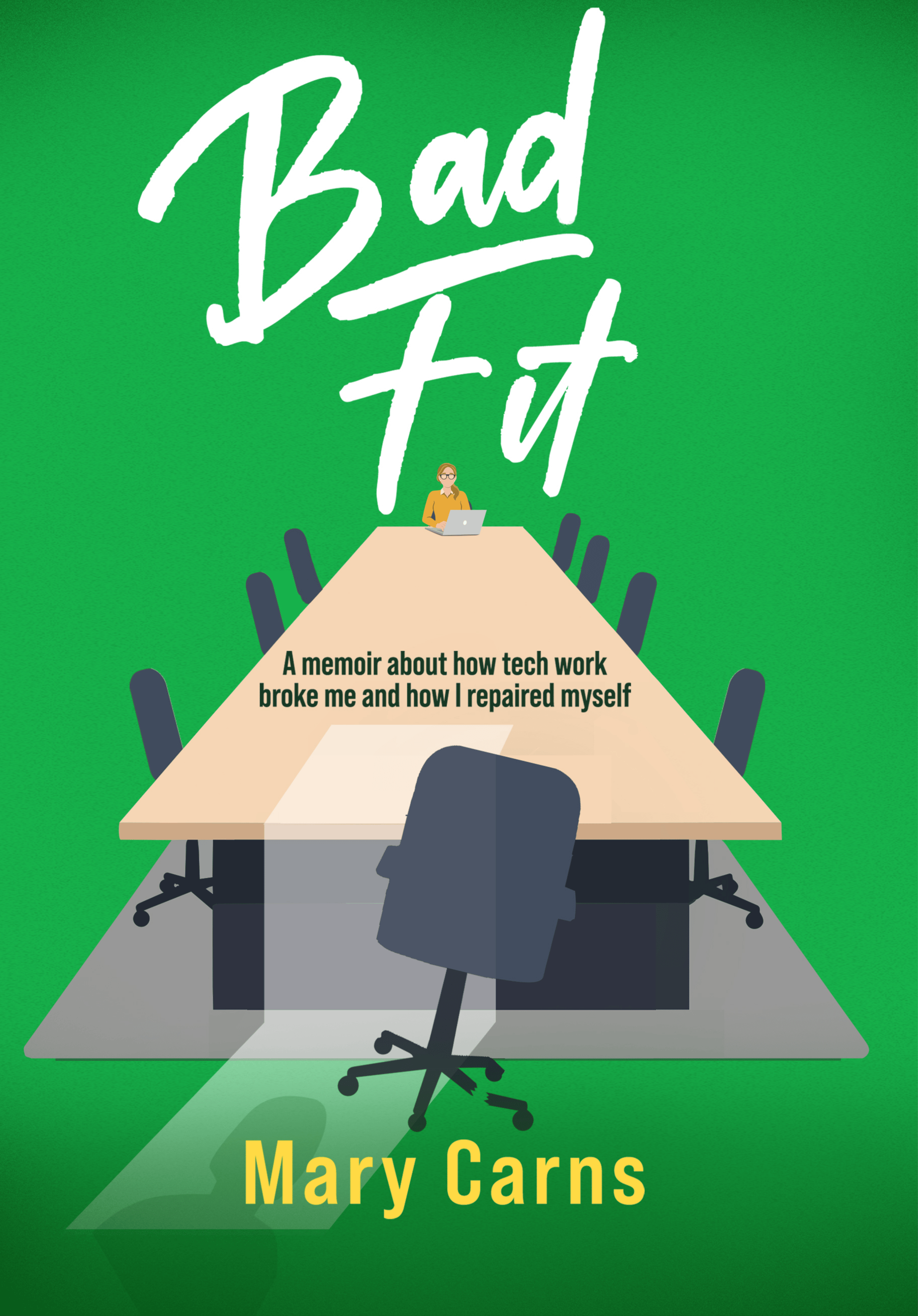 book cover for bad fit a memoir by mary carns