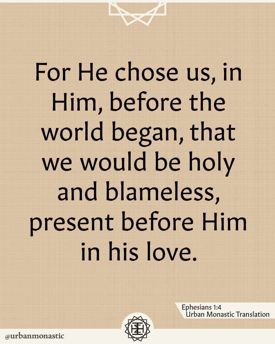 The wonderful second verse from the canticle, "God the Savior". To be reminded of the sweetness God has towards us, and inviting us into his love. Ending with verse 10 saying:
His plan for the fullness of times is to unite all things together in Christ, all things in the heavens, and the things of the earth.