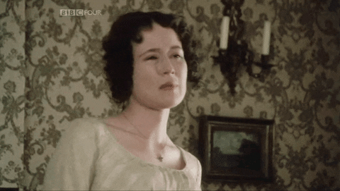 Stressed out 19th century woman