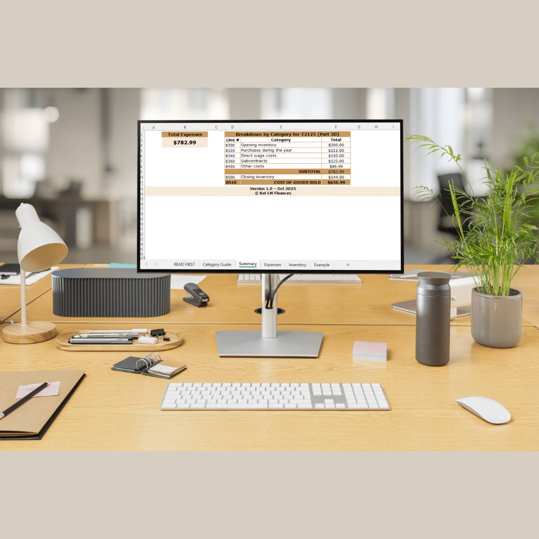 Cost of Goods Sold Tracker