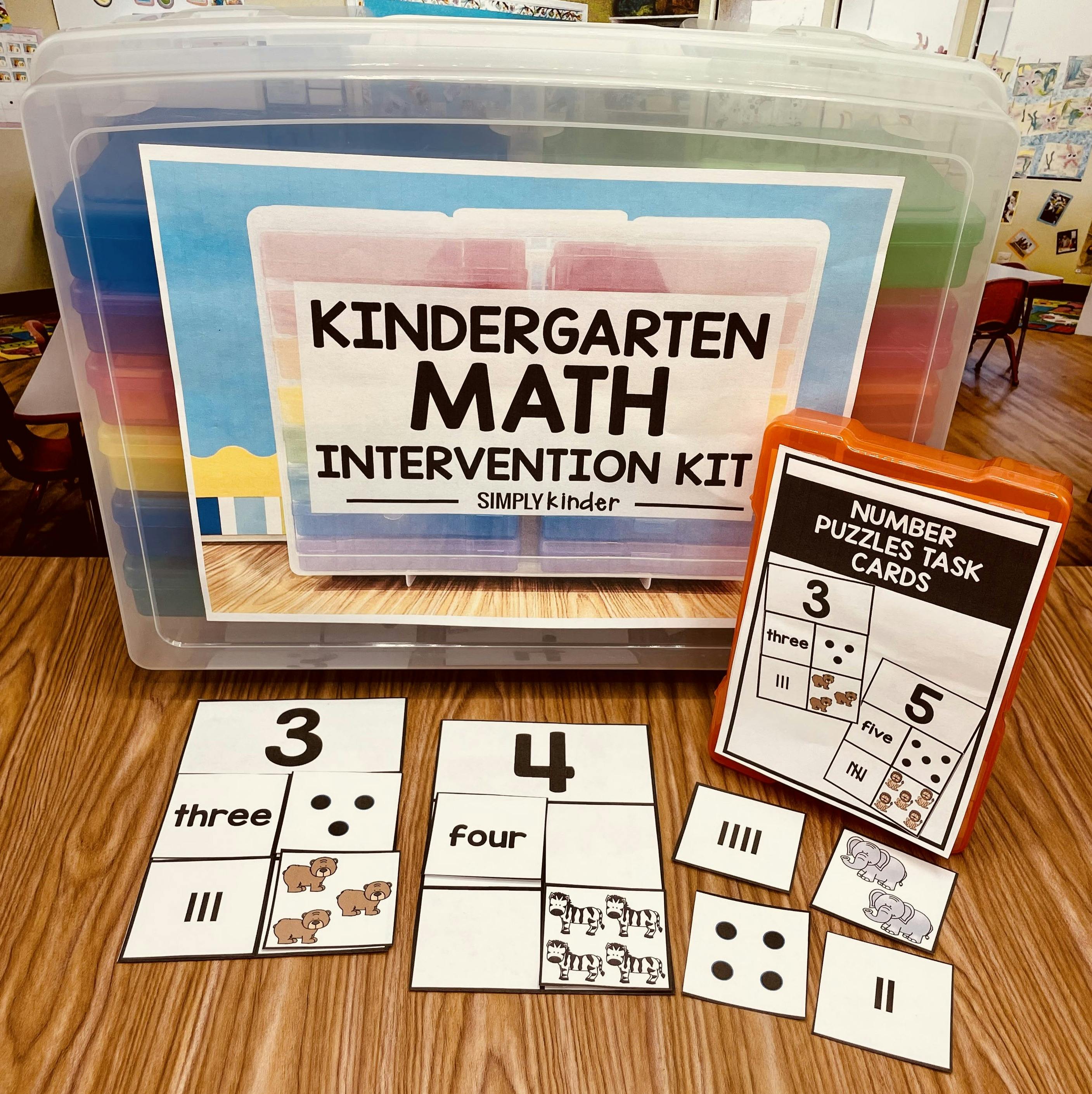 Literacy & Math Intervention Kit Centers & Activities, Kindergarten