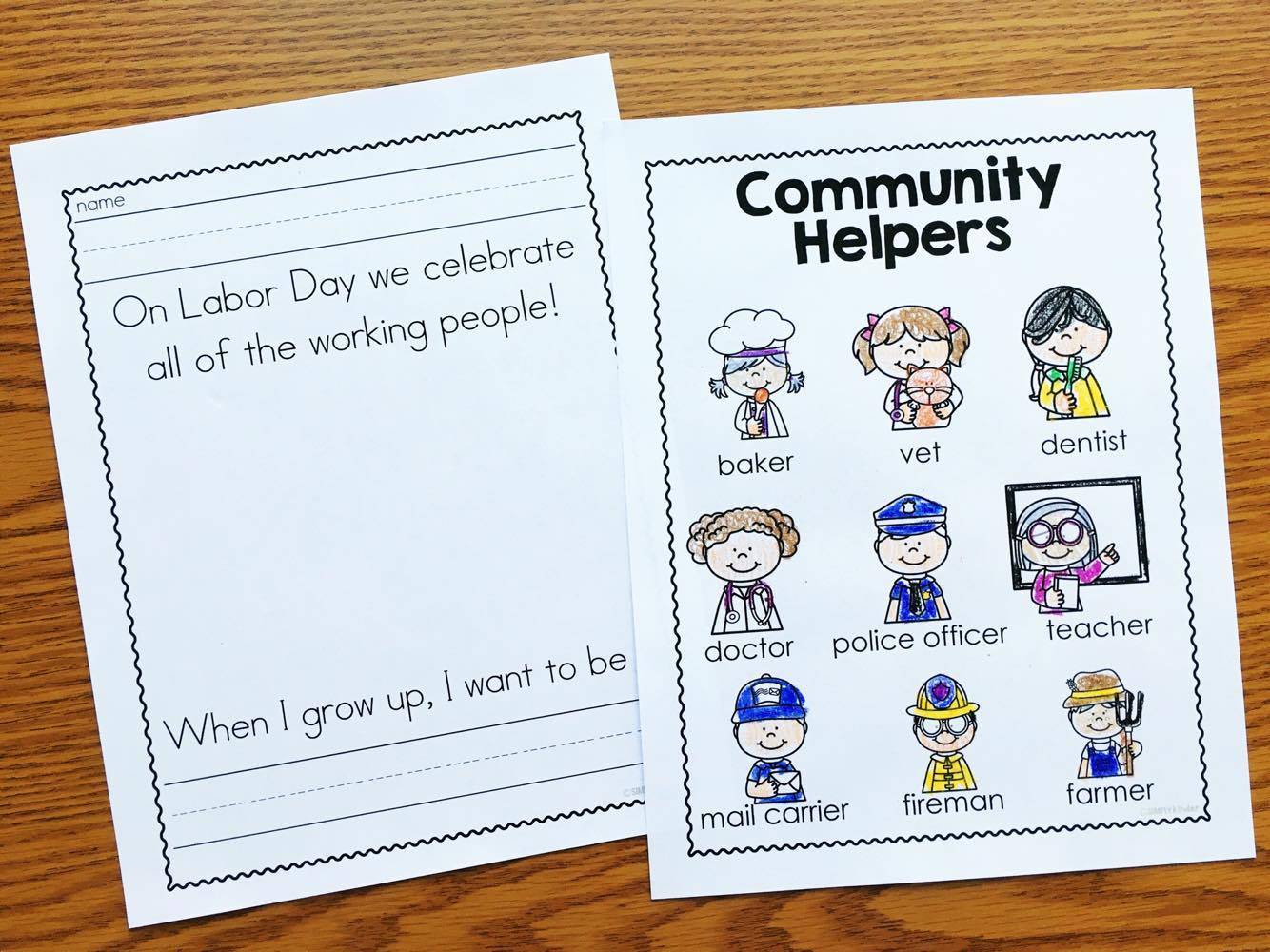 Labor Day Activities for Kindergarten - Simply Kinder for Free Printable Labor Day Worksheets