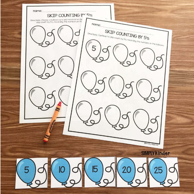 skip counting by 5 s free printable simply kinder