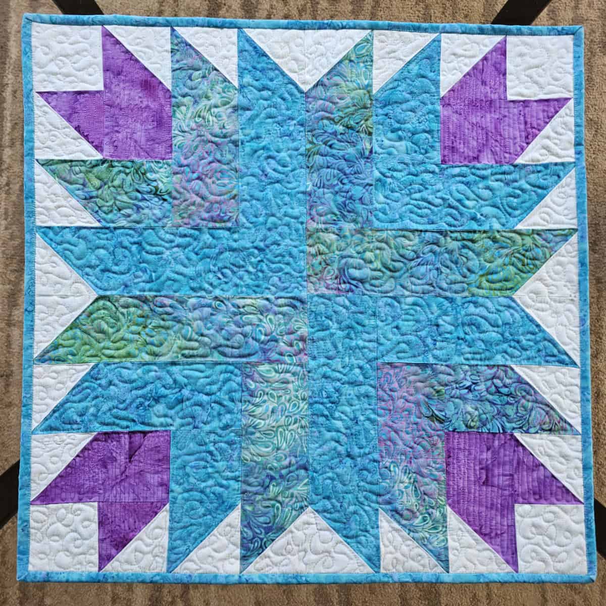 Cactus Flower quilt block