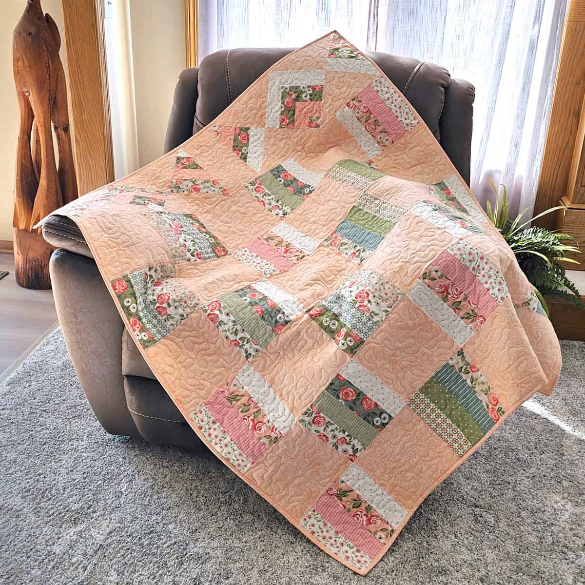 Peachy quilt tutorial