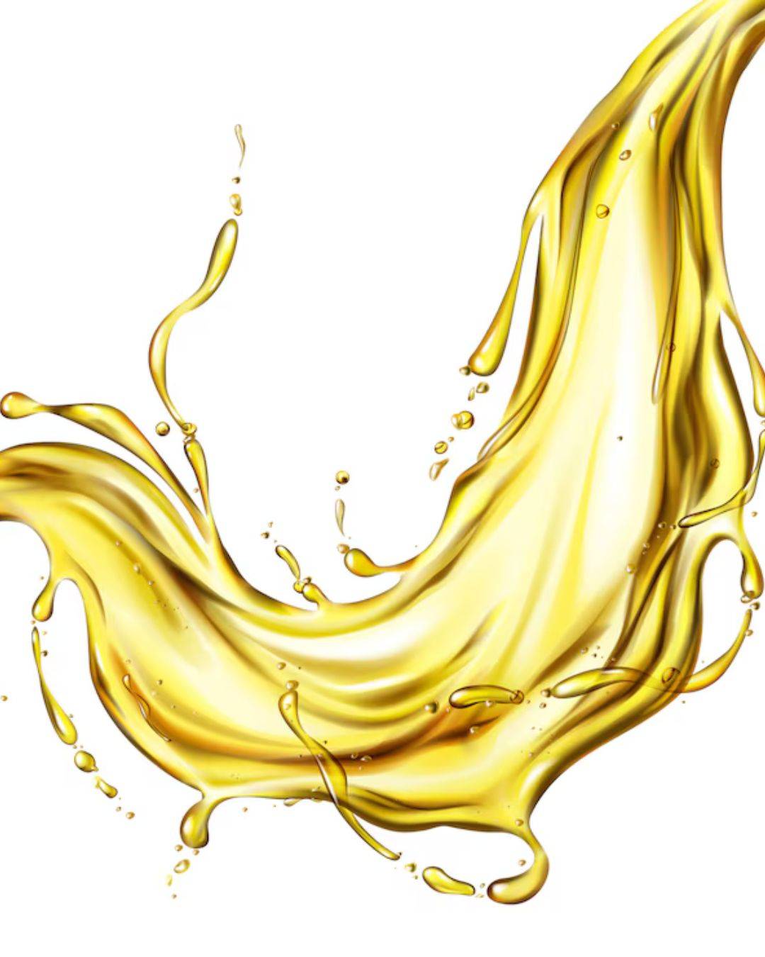 splash of golden cooking oil