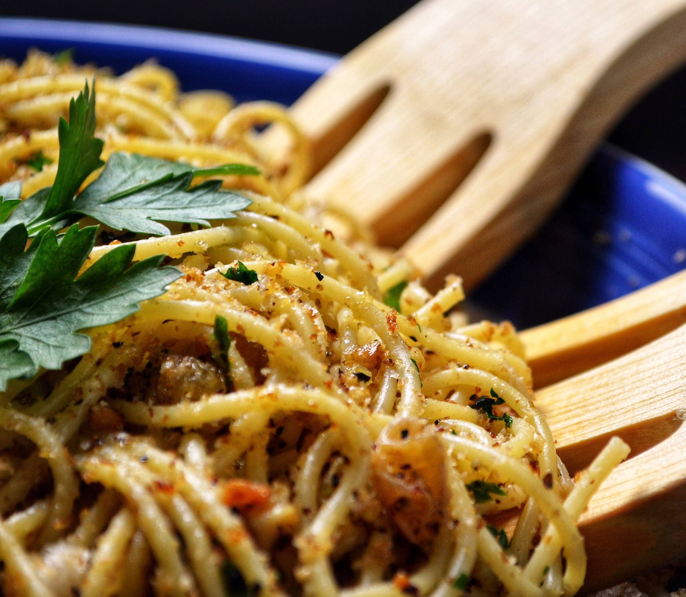 A close up photo of St/ Joseph's Spaghetti.