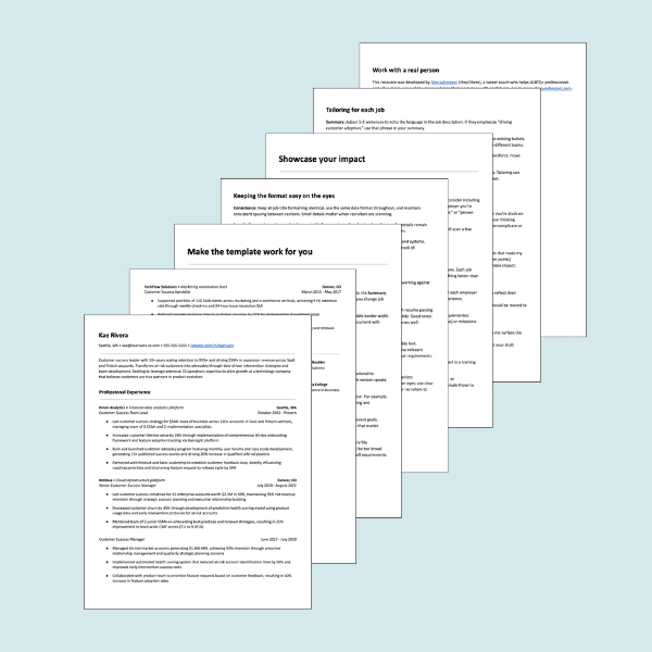 Resume Template and Writing Guide