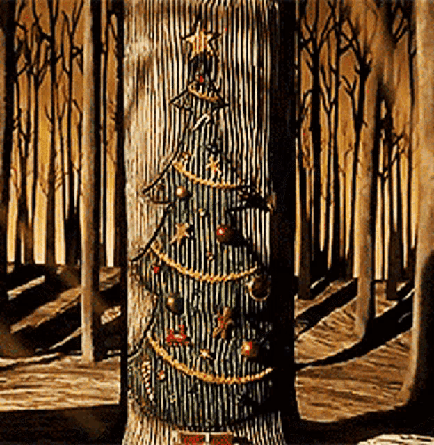 GIF from The Nightmare Before Christmas with Jack Skellington walking toward the Christmas Door
