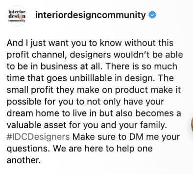 Quote from Laurie Lazure saying designers can't make money without procurement as a profit channel.